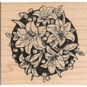 Easter Lilies Wood Mounted Rubber Stamp (PP6981)