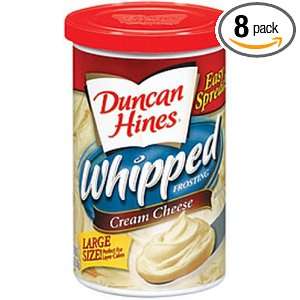 Duncan Hines Frosting Whipped Cream Cheese, 16.2 Ounce Canisters (Pack 