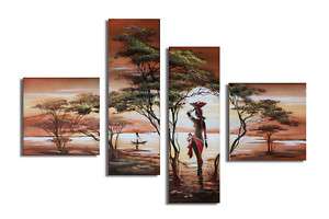 Modern Abstract Art Oil Painting:African step(+Framed)  