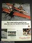   Canadian Club Whisky Canoe Race New Zealand Waikato River Print Ad