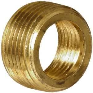 Anderson Metals Brass Pipe Fitting, Face Bushing, 3/8 Male Pipe x 1/4 
