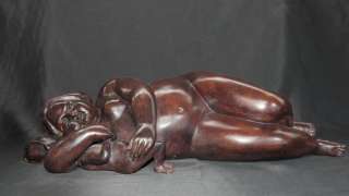 French Voluptuous Mother Child Bronze Sculpture Degas  