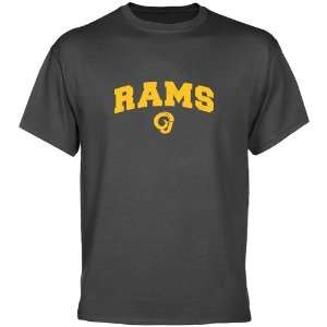  NCAA Angelo State Rams Charcoal Logo Arch T shirt Sports 