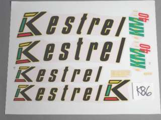 Decals Kestrel KM40 Airfoil black/rasta #K86  