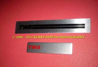 TWA TRANS WORLD AIRLINES PILOT CREW SILVER NAME PLATE BADGE TAG 