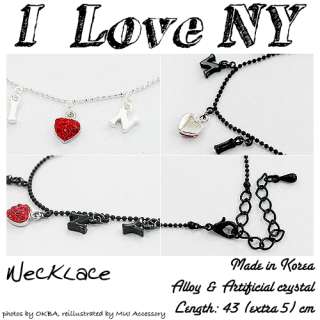 Love Heart NY Necklace Fashion Jewelry New York City  