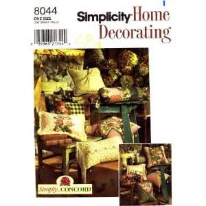   Simplicity 8044 Sewing Pattern Home Decorating Pillows