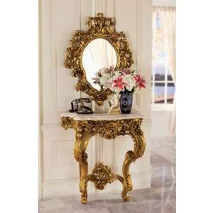   Wall Console Table and Salon Mirror 