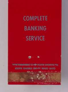 1950s Matchbook Wheeler County State Bank Alamo GA MB  