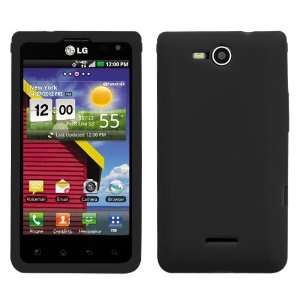  Soft Silicone Skin Case(Black) For LG VS840(Lucid 4G 