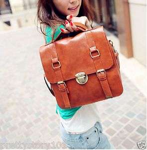 Vintage Brown Old School look Woman Lady Shoulder Bags Handbag Purse 