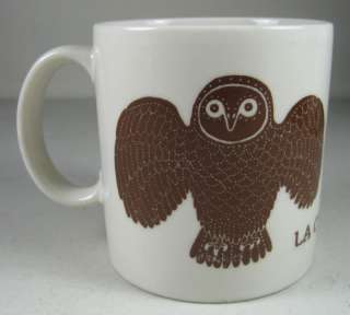 Vintage Taylor & Ng Owl Coffee Mug La Chouette 1978 Brown  