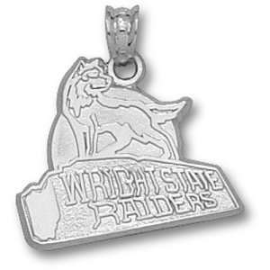  Wright State University Raider Wolf Pendant (Silver 