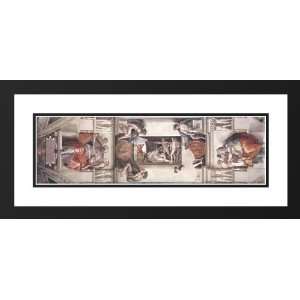  Michelangelo 40x18 Framed and Double Matted Ceiling of the Sistine 