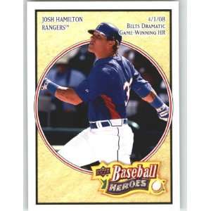  2008 Upper Deck Heroes #12 Josh Hamilton   Texas Rangers 