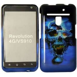  Blue Skull Hard Case Cover for LG Esteem MS910 Cell 
