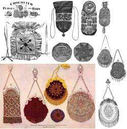 Victorian Edwardian Beaded Purse Handbag Patterns 1902  