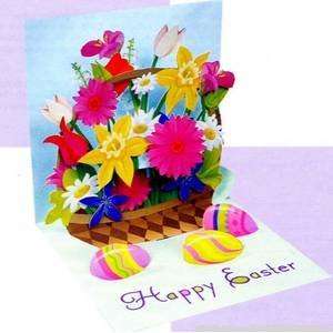   Greeting Card   Easter Spring Bouquet Pop Up
