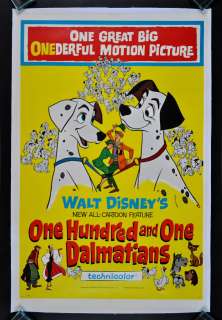 ONE HUNDRED AND ONE 101 DALMATIANS DISNEY MOVIE POSTER  