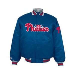 Philadelphia Phillies Satin Jacket   Royal Extra Large 