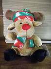 ROYAL PLUSH TOY CHRISTMAS MOOSE RED & GREEN SCARF SUPER SOFT