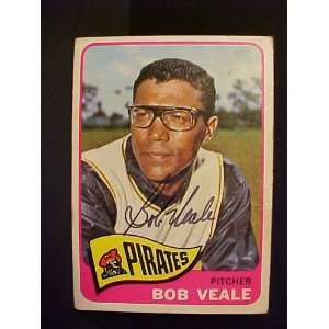  Bob Veale Pittsburgh Pirates #195 1965 Topps Autographed 
