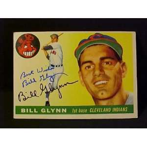  Bill Glynn Cleveland Indians #39 1955 Topps Autographed 