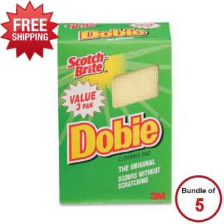 Scotch Brite Dobie All Purpose Cleaning Pad   MMM7232F   5 Item Bundle 