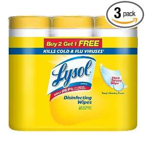 Lysol Disinfecting Wipes, Lemon and Lime Blossom, 35 Count (Pack of 3 