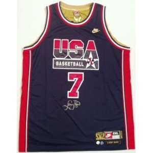   Bird Autographed 1992 USA Team Nike Navy Jersey