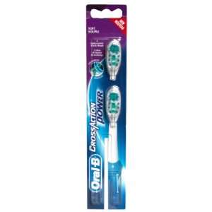 Oral B CrossAction Power Replacement Brush Heads, Soft, 2 ct. Health 