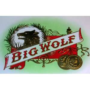    Big Wolf Embossed Inner Cigar Label, 1920s 