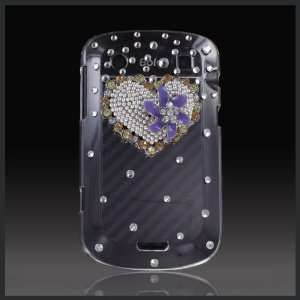  Elite by CellXpressionsTM Purple Bling Pearl Heart Flower 