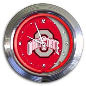    Ohio State Buckeyes College Varsity Neon Clock: Sports & Outdoors
