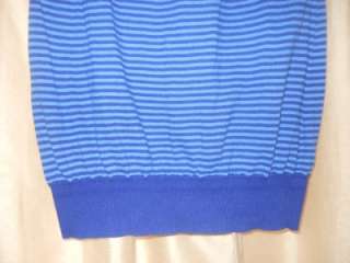Anthropologie Urban Outfitters Lux Blue Stripe Wide Hem Blouson Shirt 