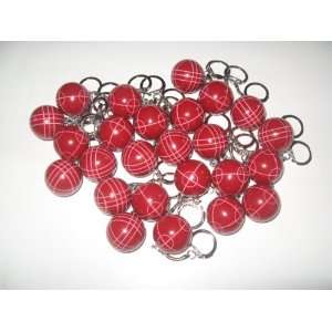 Bocce Ball Key Chains   pack of 25 red Toys & Games