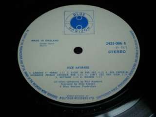 RICK HAYWARD (Accent) *LISTEN* 1971 SIGNED BLUE HORIZON LP 2431006 