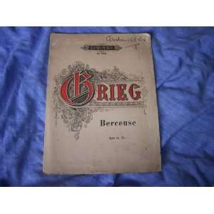  Berceuse for piano (Sheet Music) Edvard Grieg Books