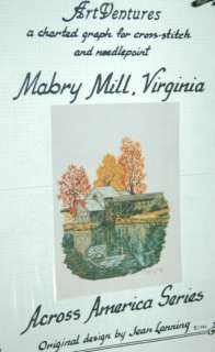 Mabry Mill Virginia cross stitch Art Ventures  