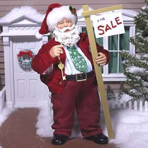 New Home Fabriche Real Estate Santa Collectible Christmas Figurine 