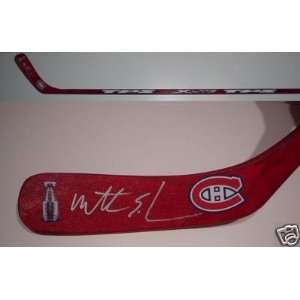  Mathieu Schneider Montreal Canadiens Signed Cup Stick 