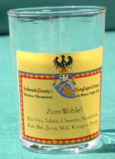 Set Of 4 Vintage Essen W.Germany Veba Glas Shot Glass  