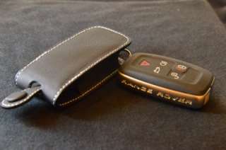 BK WHT Genuine leather Key Fob Range Rover Land Rover Evoque Discovery 