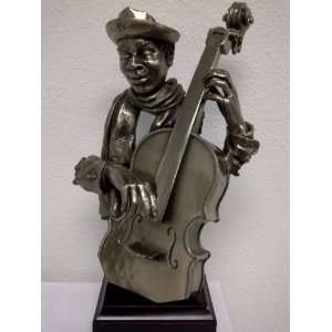  Pewter Bass Player Figurine 