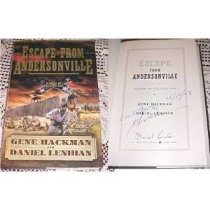  Gene Hackman Signed Escape From Andersonville BOOK COA 