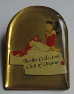 Barbie Doll Collectors Club of Omaha Nebraska Pin Back  