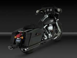 Vance and Hines Dresser Duals Black Exhaust For 10 11 Street Glide 