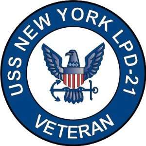  US Navy USS New York LPD 21 Ship Veteran Decal Sticker 3.8 