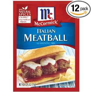 McCormick Italian Meatball Seasoning Mix, 1.25 Ounce (Pack of 12 