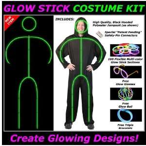  Glow Stick Costume Kit, Mens Medium, Green Toys & Games